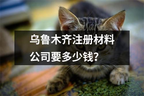 烏魯木齊注冊材料公司要多少錢？