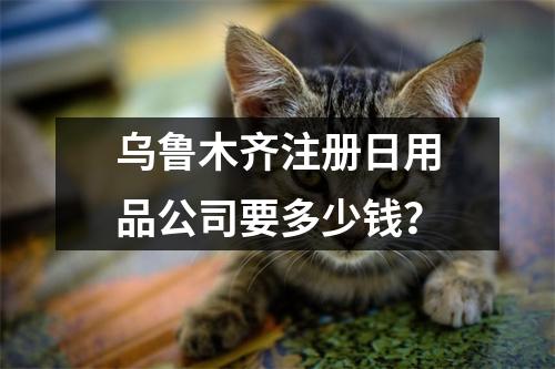 烏魯木齊注冊(cè)日用品公司要多少錢(qián)？