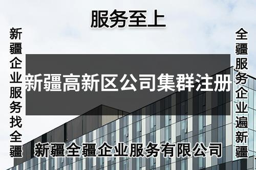 新疆高新區(qū)公司集群注冊(cè)