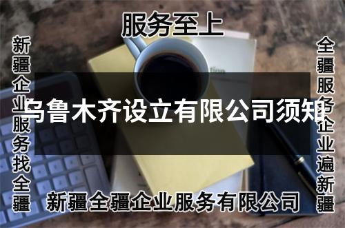 烏魯木齊設(shè)立有限公司須知