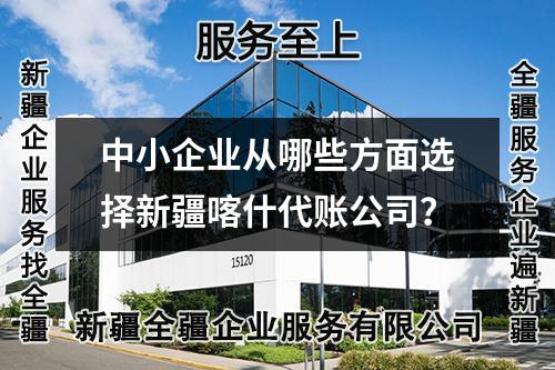 中小企業(yè)從哪些方面選擇新疆喀什代賬公司？